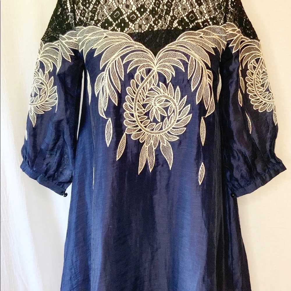 Vintage Inspired Blue Shift Dress